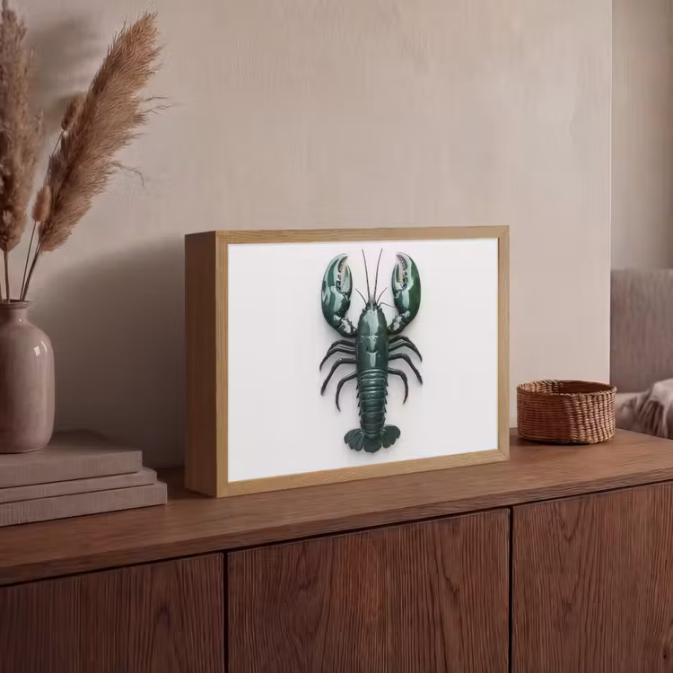 Lightbox - Wandlamp - Kreeft - Glossier - Groen - Wit — 4