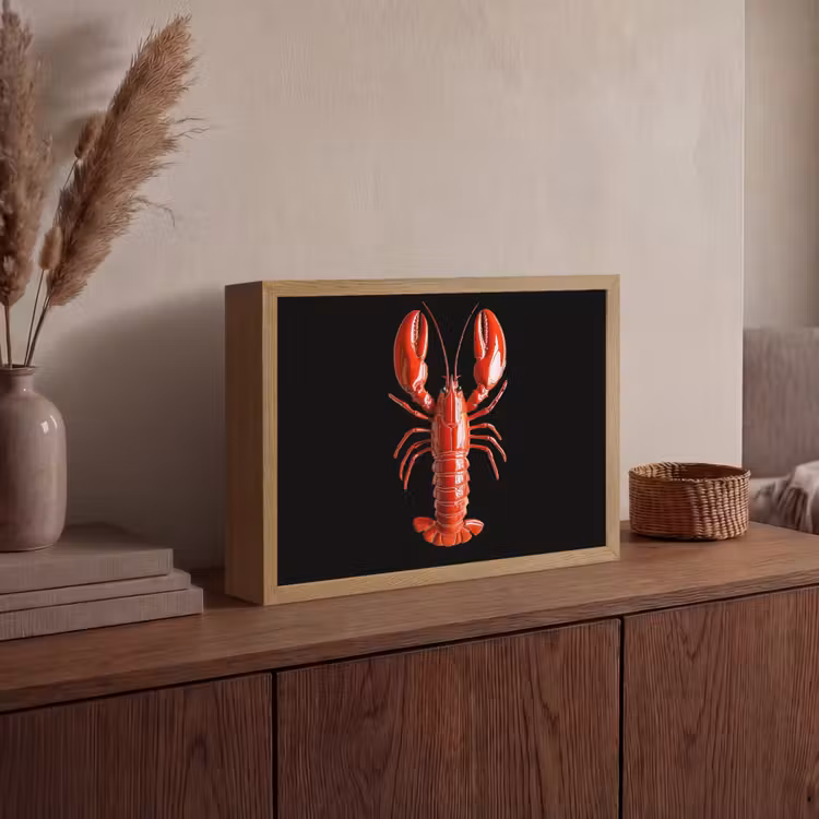 Lightbox - Wandlamp - Kreeft - Glossier Rood - Zwart — 4