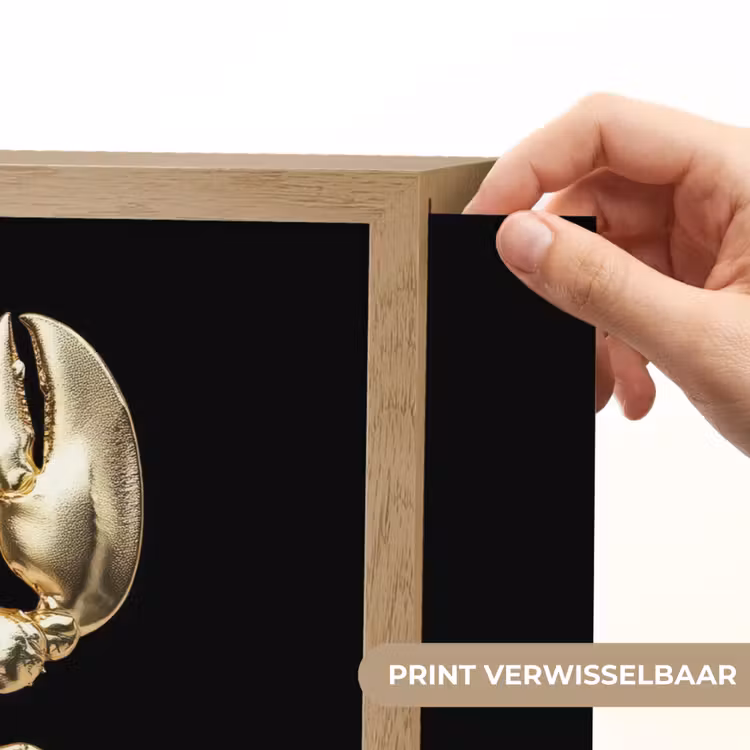 Lightbox - Wandlamp - Kreeft - Goud - Textuur - Zwart — 5