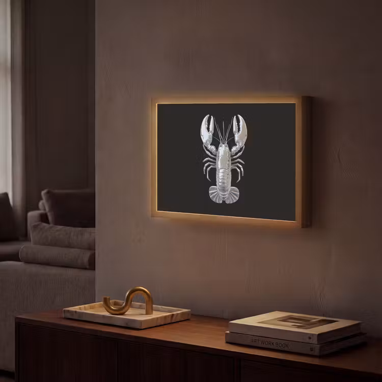 Lightbox - Wandlamp - Kreeft - Zilver - Metallic - Luxe — 2