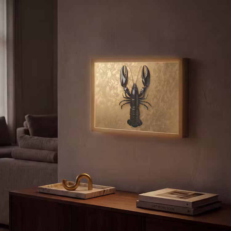 Lightbox - Wandlamp - Kreeft - Zwart - Goud - Luxe — 2