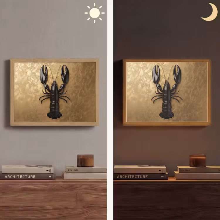 Lightbox - Wandlamp - Kreeft - Zwart - Goud - Luxe — 6