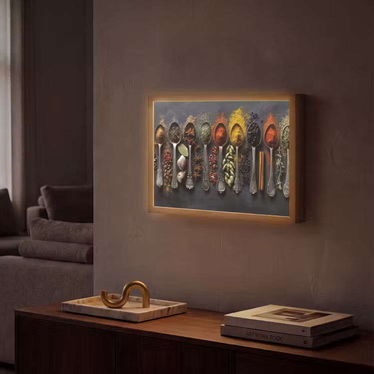 Lightbox - Wandlamp - Lepels - Specerijen - Kaneel - Chili — 2