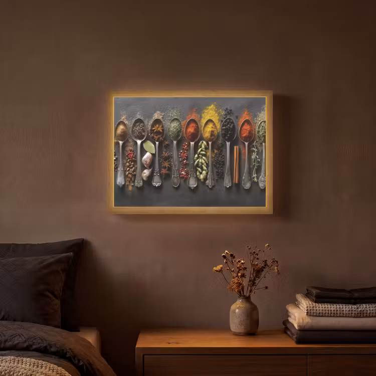 Lightbox - Wandlamp - Lepels - Specerijen - Kaneel - Chili — 3