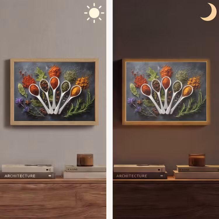Lightbox - Wandlamp - Lepels - Wit - Poeder - Kruiden — 6