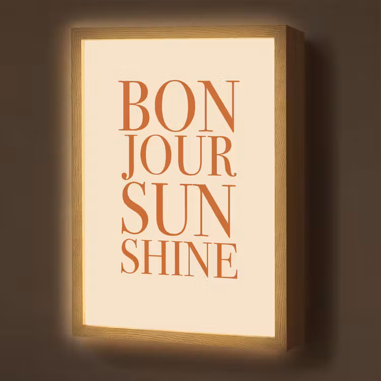Lightbox - Wandlamp - Oranje - Quote - Sun — 1