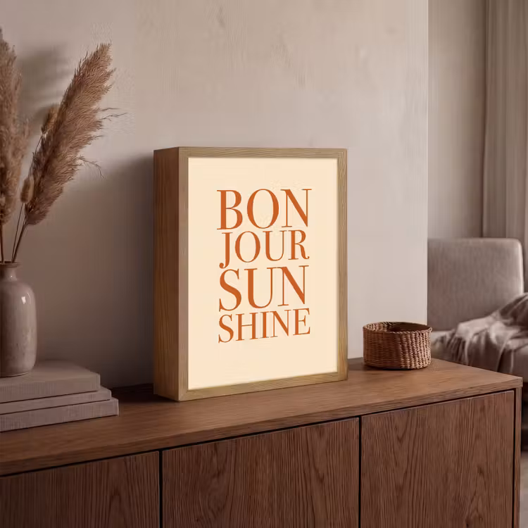 Lightbox - Wandlamp - Oranje - Quote - Sun — 4