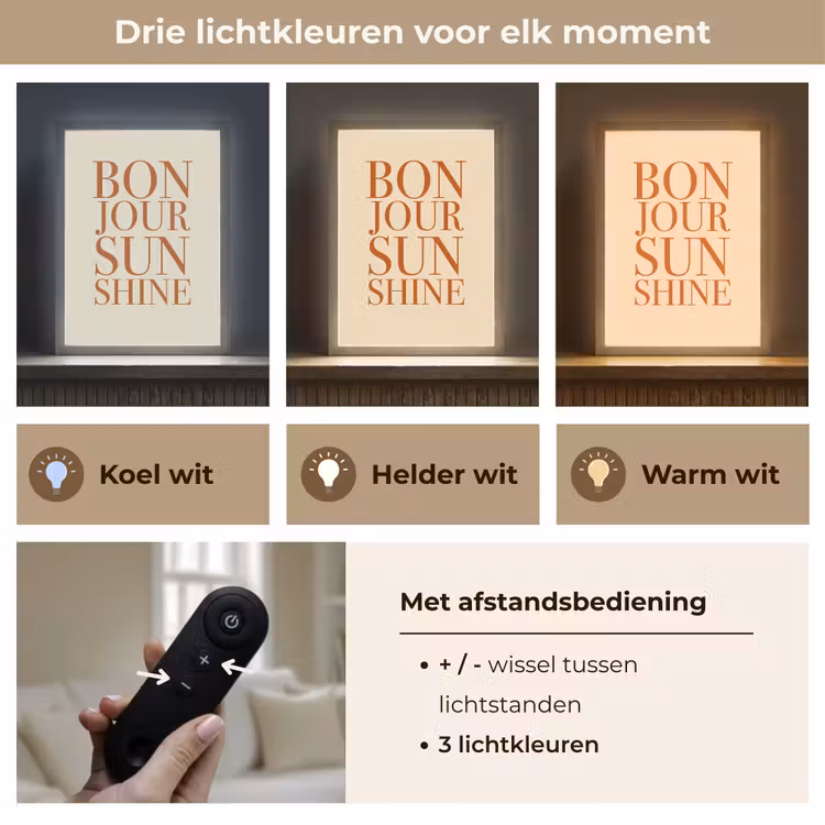 Lightbox - Wandlamp - Oranje - Quote - Sun — 7