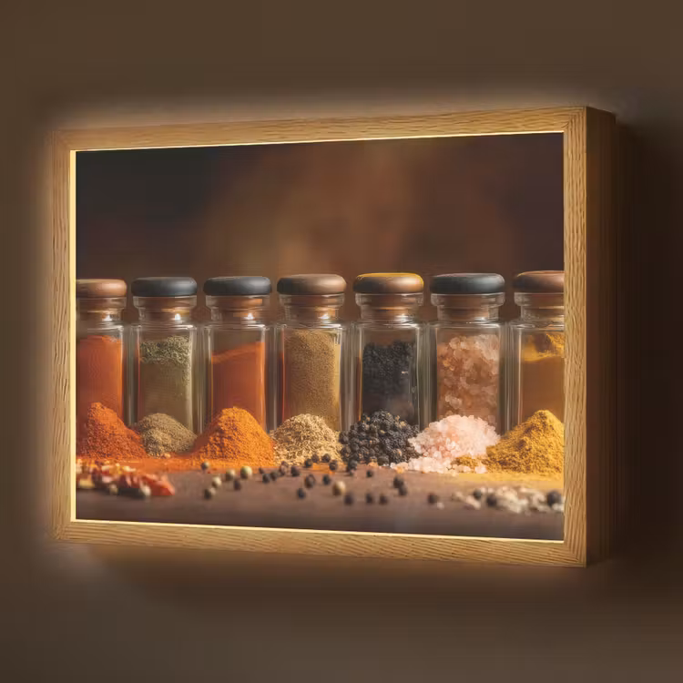 Lightbox - Wandlamp - Potjes - Kruiden - Specerijen - Korrels — 1