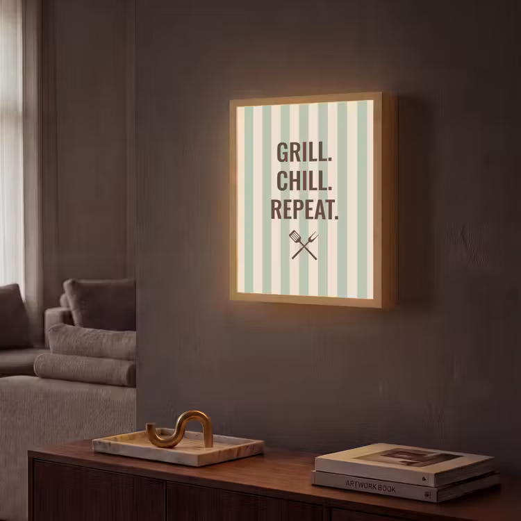 Lightbox - Wandlamp - Quote - Strepen - Grill — 2