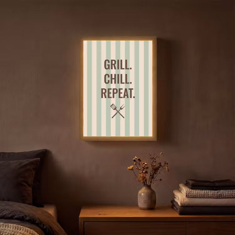 Lightbox - Wandlamp - Quote - Strepen - Grill — 3