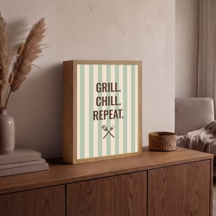 Lightbox - Wandlamp - Quote - Strepen - Grill — 4