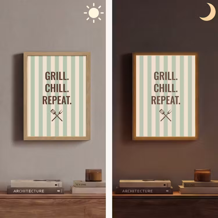 Lightbox - Wandlamp - Quote - Strepen - Grill — 5
