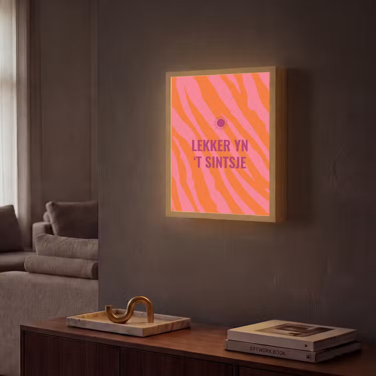 Lightbox - Wandlamp - Quote - Zomer - Roze — 2