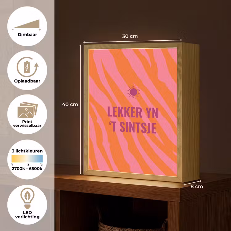 Lightbox - Wandlamp - Quote - Zomer - Roze — 9