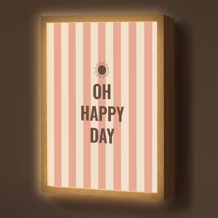 Lightbox - Wandlamp - Quote - Zomer - Strepen — 1