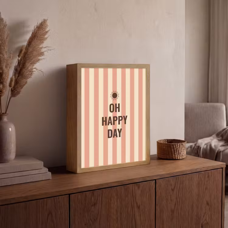 Lightbox - Wandlamp - Quote - Zomer - Strepen — 4