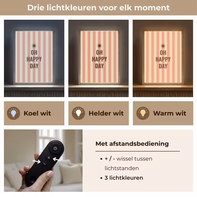 Lightbox - Wandlamp - Quote - Zomer - Strepen — 7