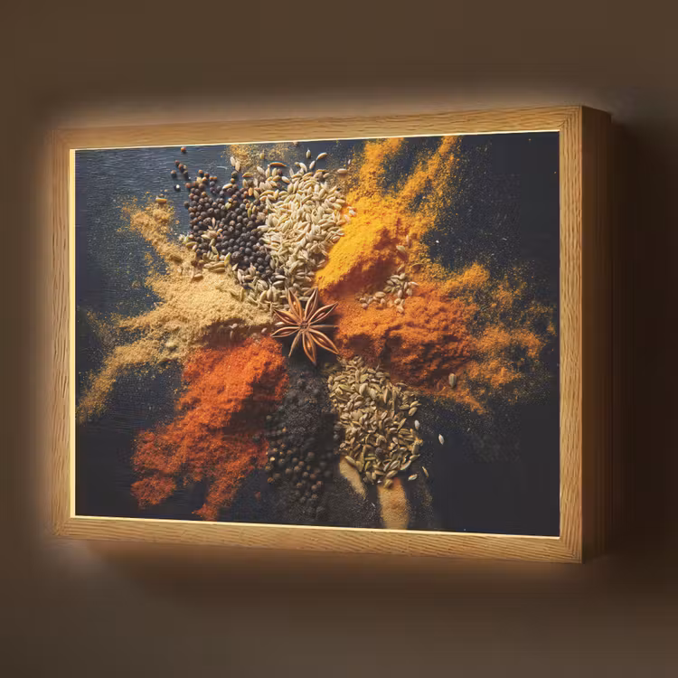Lightbox - Wandlamp - Specerijen - Explosie - Oranje — 1
