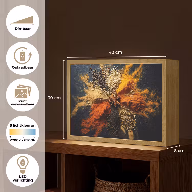 Lightbox - Wandlamp - Specerijen - Explosie - Oranje — 10