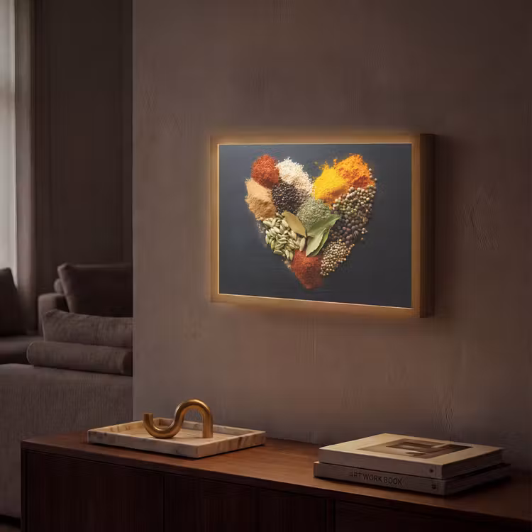 Lightbox - Wandlamp - Specerijen - Mix - Hartvorm - Zwart — 2