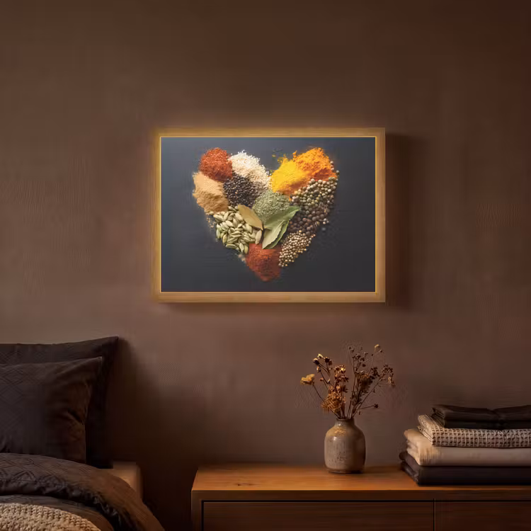 Lightbox - Wandlamp - Specerijen - Mix - Hartvorm - Zwart — 3