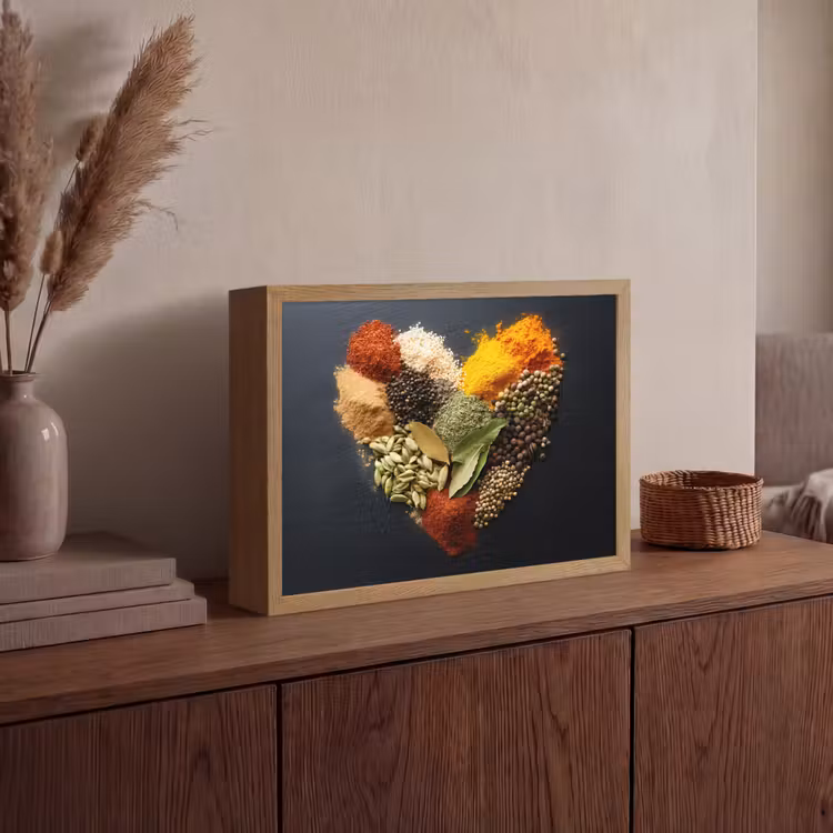 Lightbox - Wandlamp - Specerijen - Mix - Hartvorm - Zwart — 4
