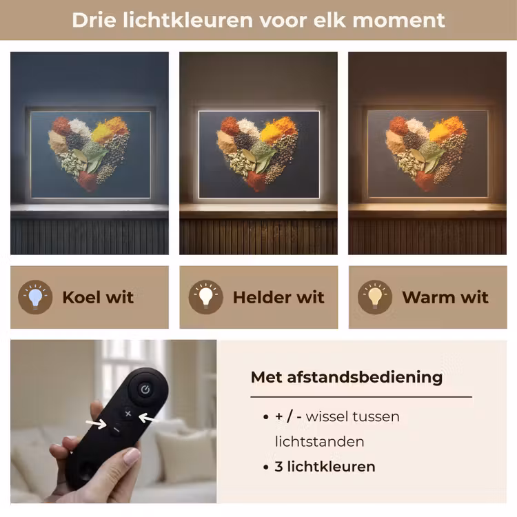 Lightbox - Wandlamp - Specerijen - Mix - Hartvorm - Zwart — 8