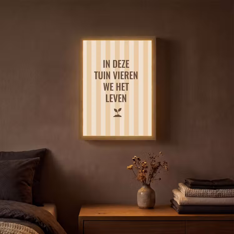 Lightbox - Wandlamp - Tuin - Quote - Strepen - Zomer — 3