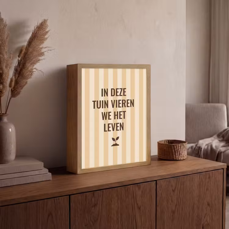 Lightbox - Wandlamp - Tuin - Quote - Strepen - Zomer — 4