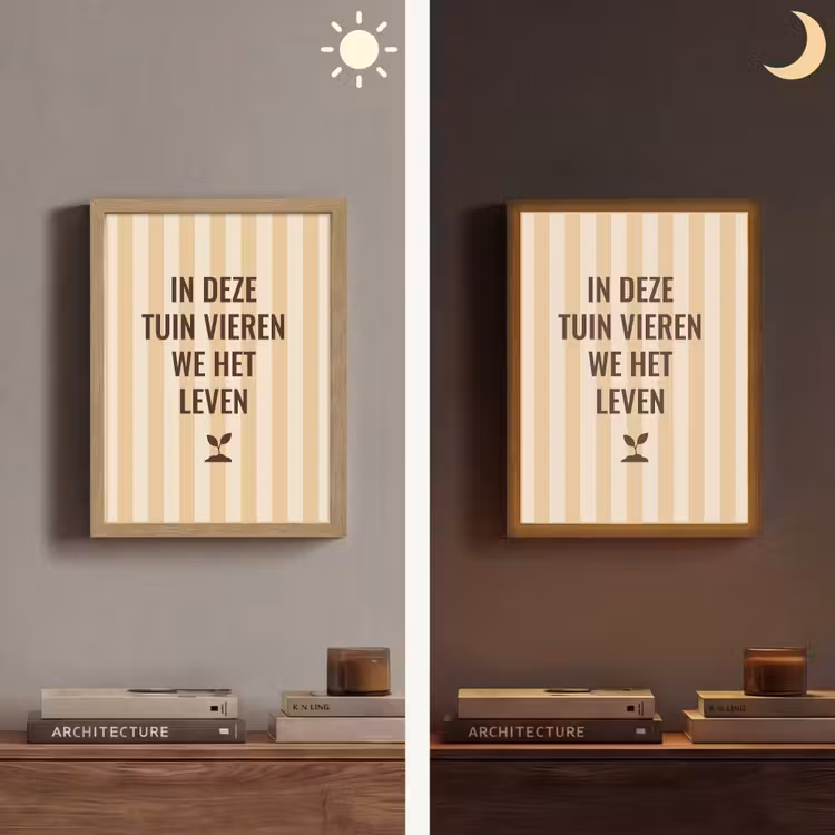 Lightbox - Wandlamp - Tuin - Quote - Strepen - Zomer — 5