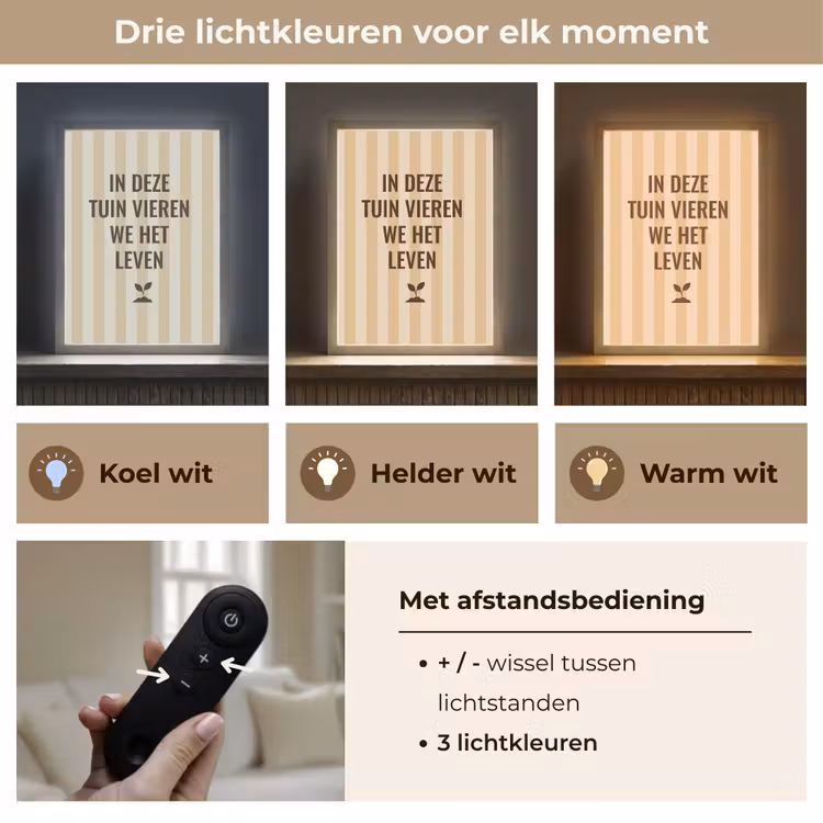 Lightbox - Wandlamp - Tuin - Quote - Strepen - Zomer — 7