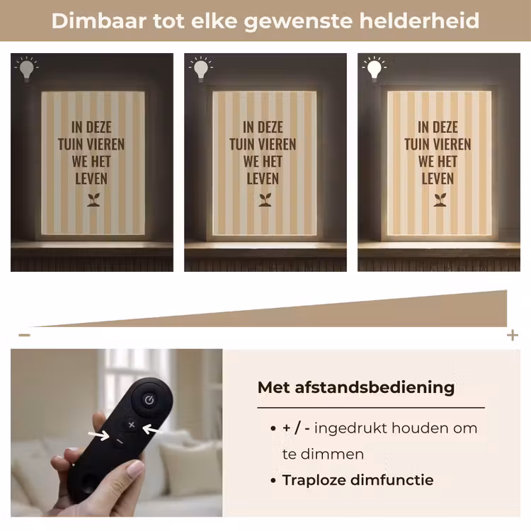 Lightbox - Wandlamp - Tuin - Quote - Strepen - Zomer — 8