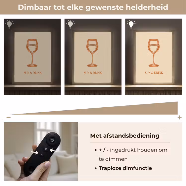 Lightbox - Wandlamp - Wijn - Zomer - Quote - Oranje — 8