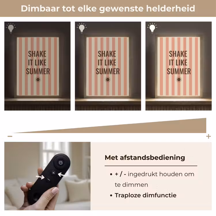 Lightbox - Wandlamp - Zomer - Quote - Strepen — 8