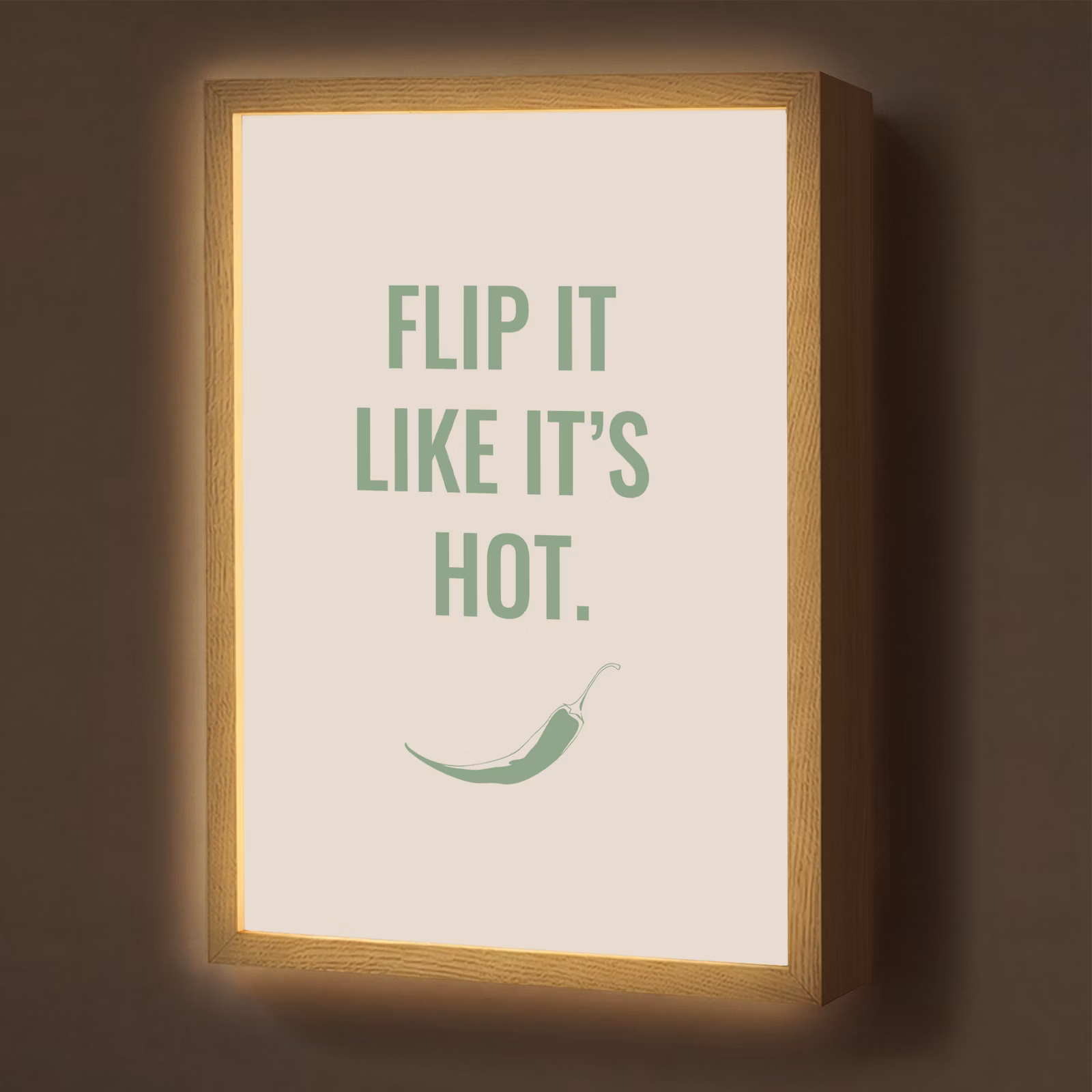 Lightbox - Wandlamp - Groen - Quote - Zomer - Chilipeper — 1