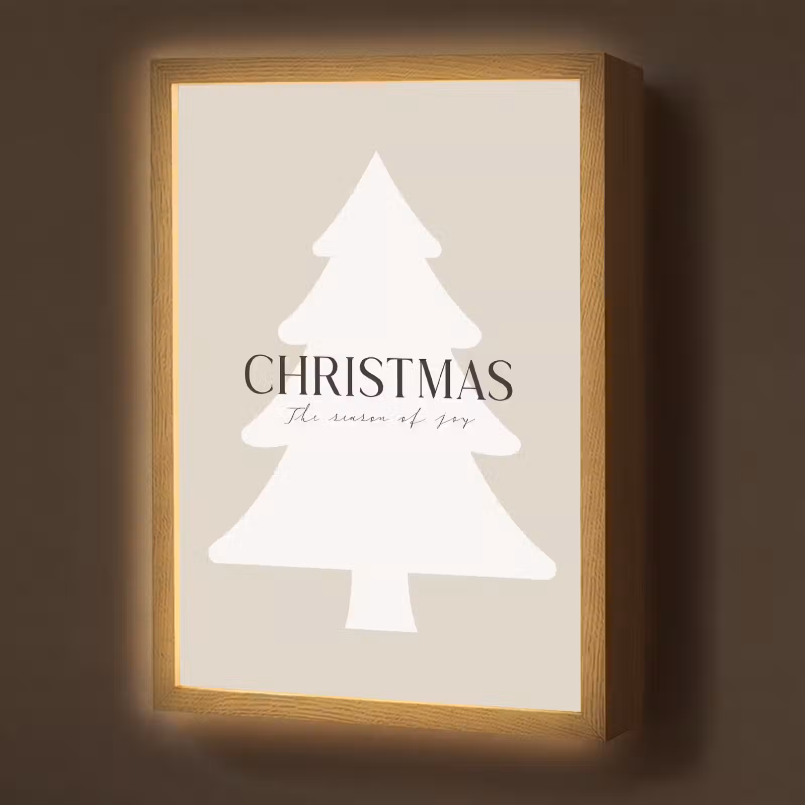 Lightbox - Wandlamp - Kerstboom - Japandi - Christmas - Beige — 1