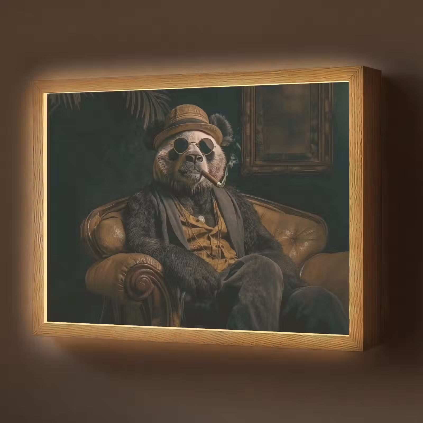 Lightbox - Wandlamp - Panda - Hoed - Bril - Pak — 1