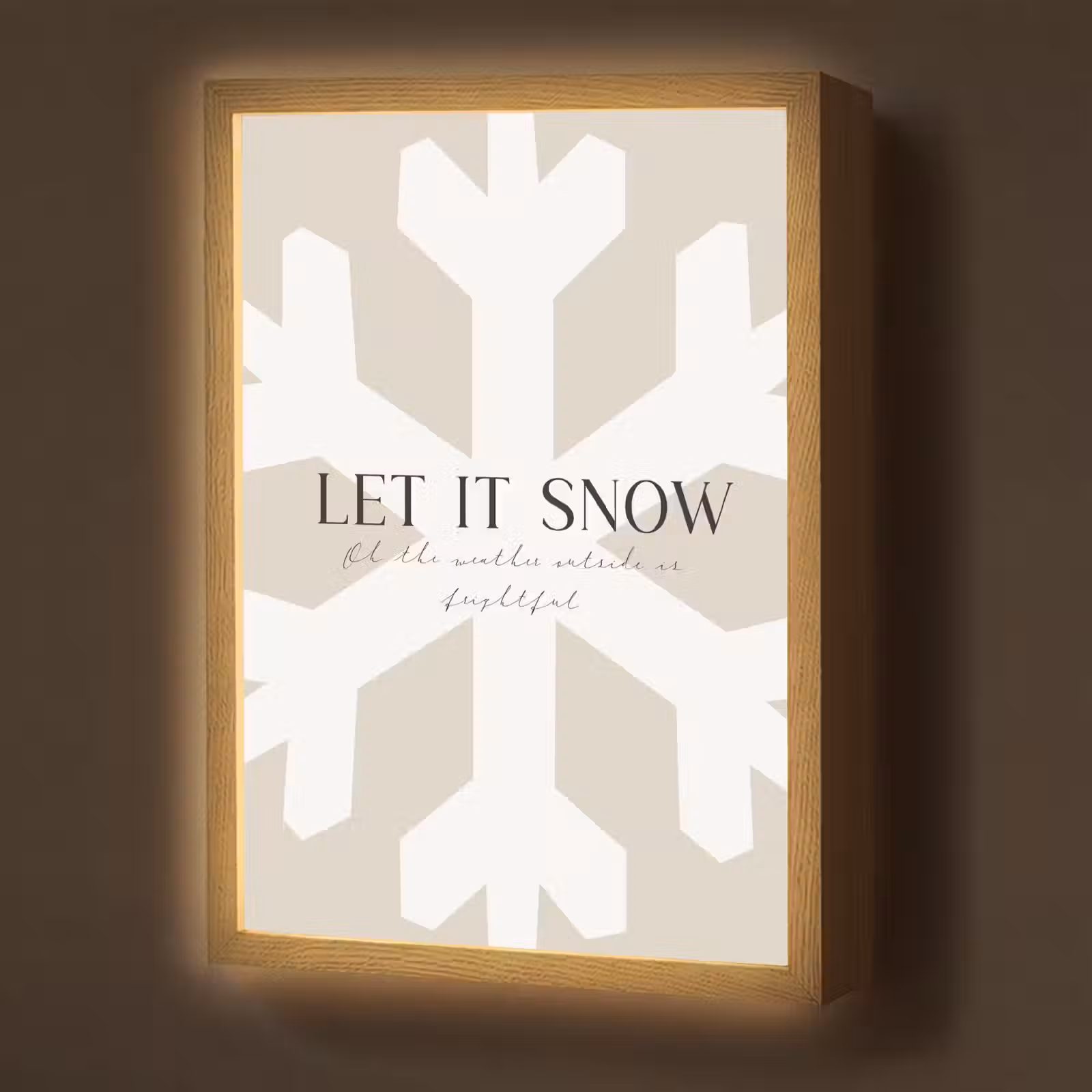 Lightbox - Wandlamp - Sneeuw - Japandi - Winter - Decoratie — 1