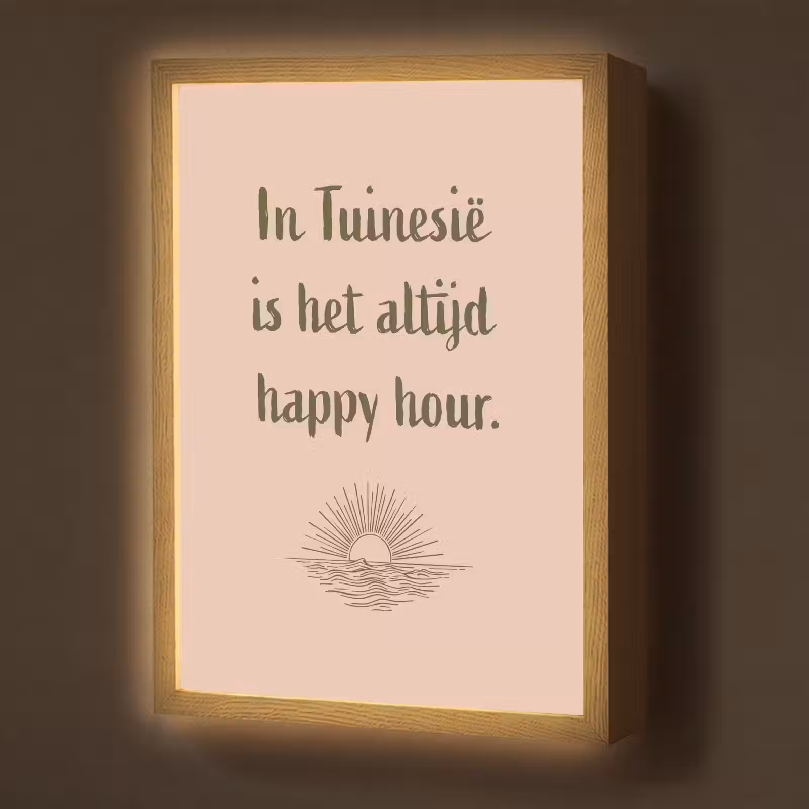 Lightbox - Wandlamp - Tuin - Roze - Quote - Zon — 1