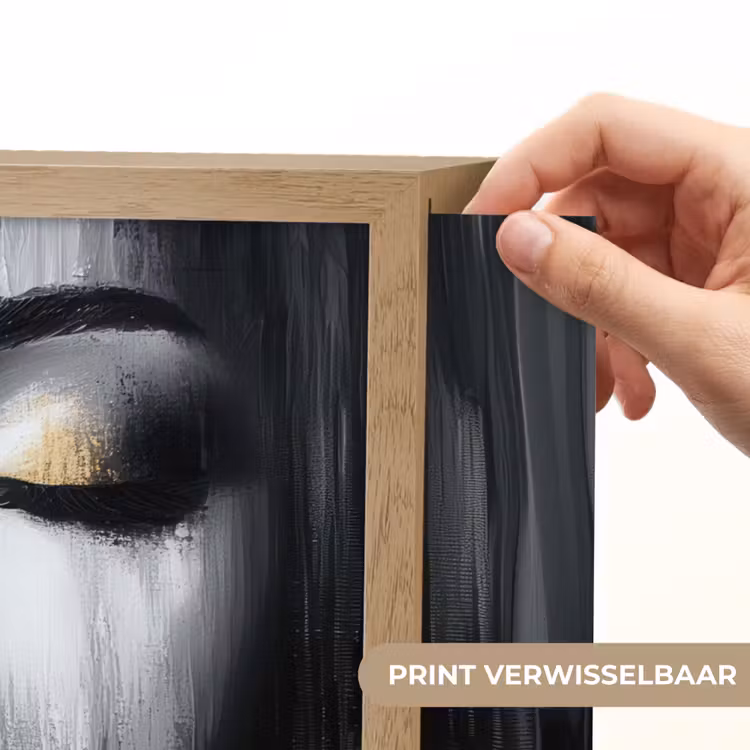 Lightbox - Wandlamp - Gezicht - Vrouw - Penseelstreken - Abstract — 5