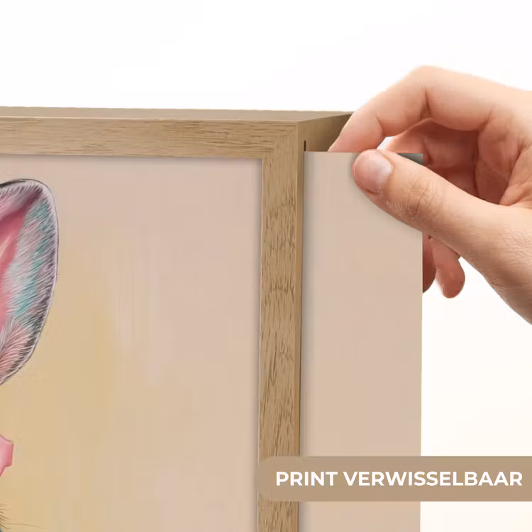 Lightbox - Wandlamp - Grijs - Konijn - Blouse - Strik — 5