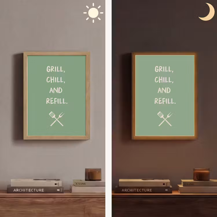 Lightbox - Wandlamp - Grill - Groen - Zomer - Quote — 5