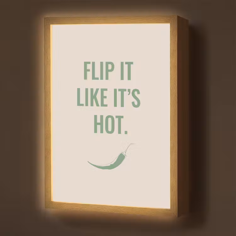 Lightbox - Wandlamp - Groen - Quote - Zomer - Chilipeper — 1
