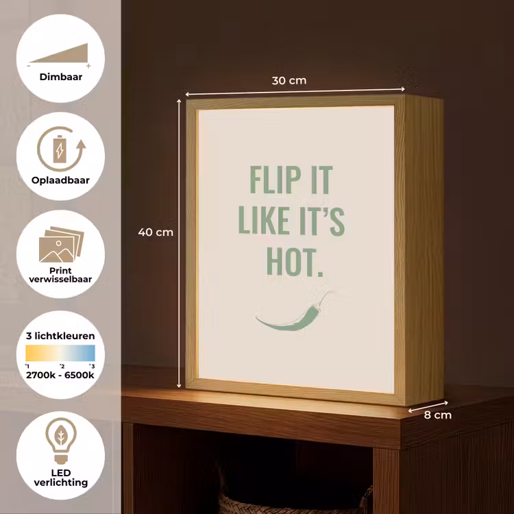 Lightbox - Wandlamp - Groen - Quote - Zomer - Chilipeper — 9