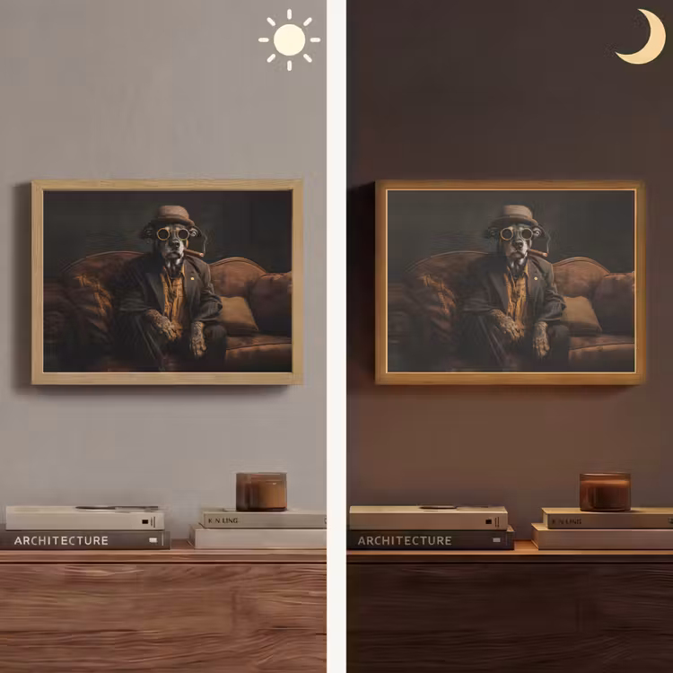 Lightbox - Wandlamp - Hond - Sigaar - Hoed - Pak — 6