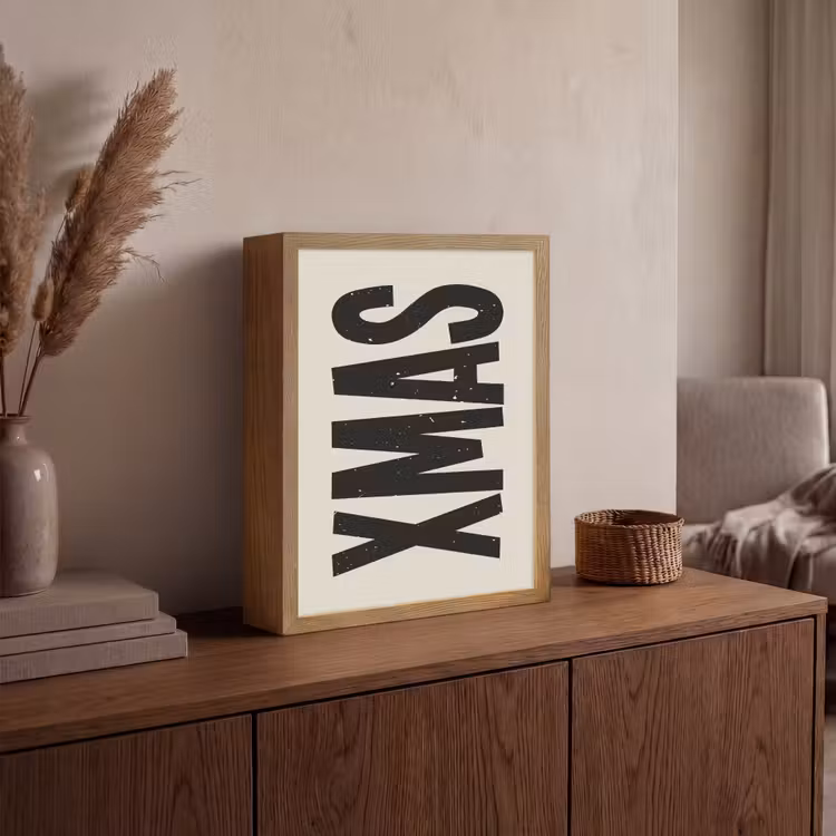Lightbox - Wandlamp - Kerst - Christmas - Japandi - Beige — 4