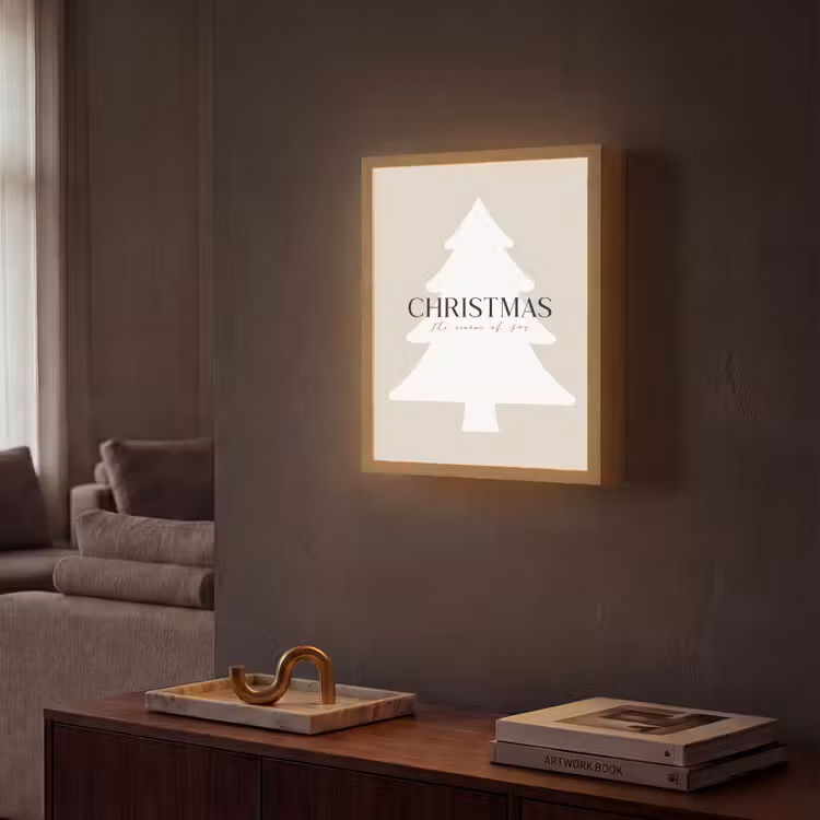 Lightbox - Wandlamp - Kerstboom - Japandi - Christmas - Beige — 2