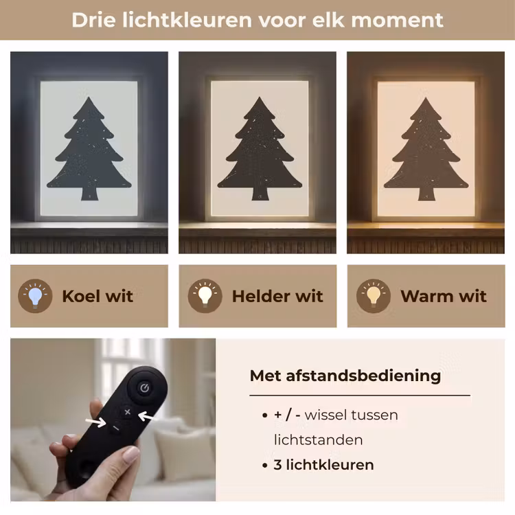 Lightbox - Wandlamp - Kerstboom - Zwarte kerstboom - Boom - Japandi — 7