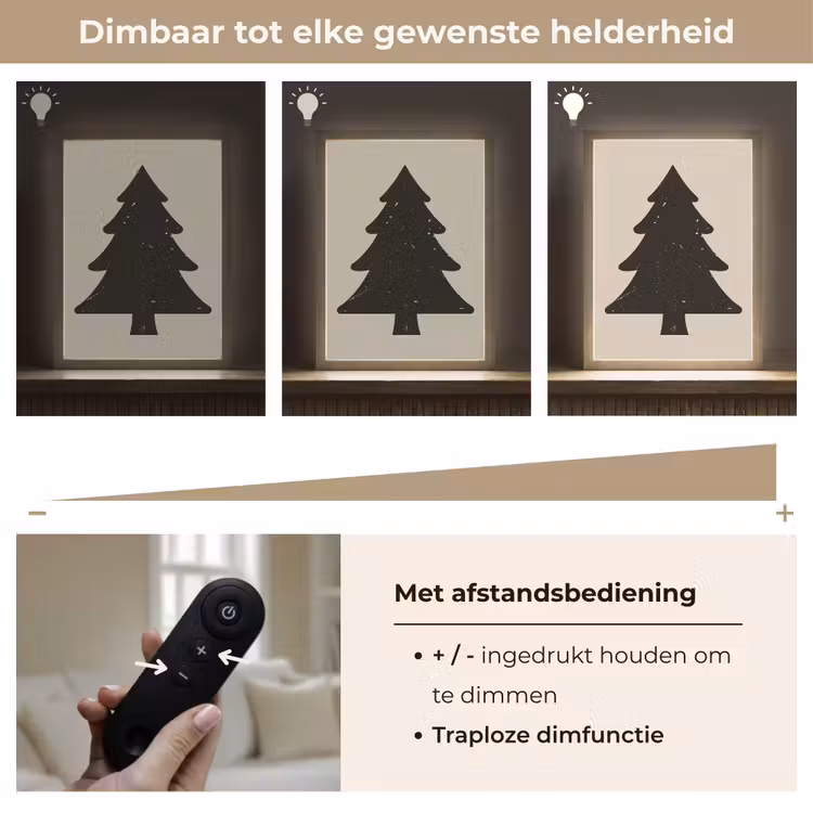 Lightbox - Wandlamp - Kerstboom - Zwarte kerstboom - Boom - Japandi — 8